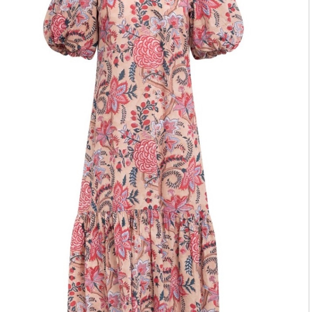 Floral Puff Anna Cate Meyers Midi Dress